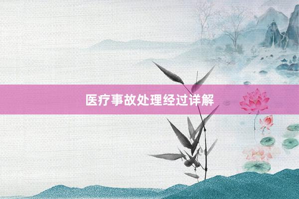医疗事故处理经过详解